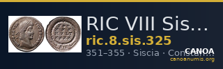 RIC VIII Siscia 325 — CANOA