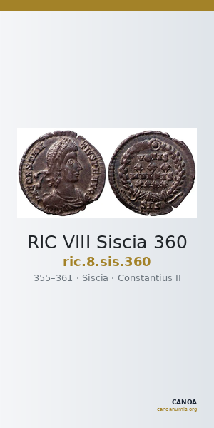RIC VIII Siscia 360 — CANOA