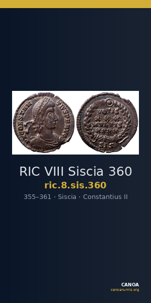 RIC VIII Siscia 360 — CANOA