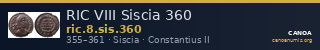 RIC VIII Siscia 360 — CANOA