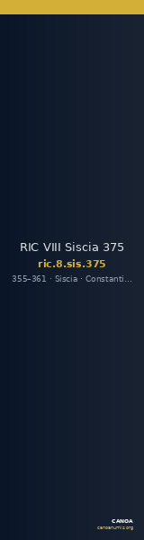 RIC VIII Siscia 375 — CANOA