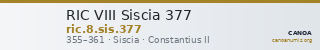 RIC VIII Siscia 377 — CANOA