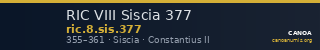 RIC VIII Siscia 377 — CANOA