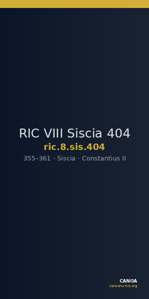 RIC VIII Siscia 404 — CANOA