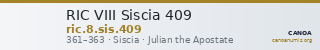 RIC VIII Siscia 409 — CANOA