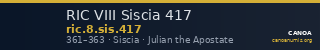 RIC VIII Siscia 417 — CANOA