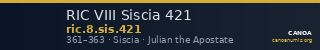 RIC VIII Siscia 421 — CANOA