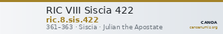RIC VIII Siscia 422 — CANOA