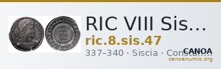 RIC VIII Siscia 47 — CANOA