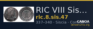 RIC VIII Siscia 47 — CANOA