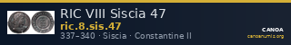 RIC VIII Siscia 47 — CANOA