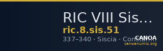 RIC VIII Siscia 51 — CANOA