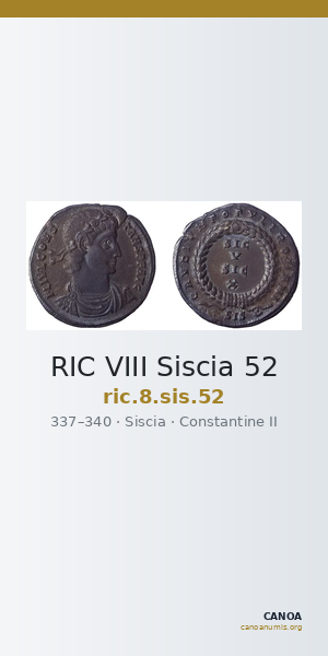 RIC VIII Siscia 52 — CANOA