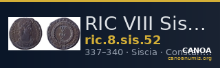 RIC VIII Siscia 52 — CANOA
