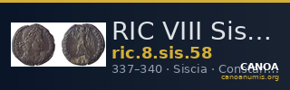 RIC VIII Siscia 58 — CANOA