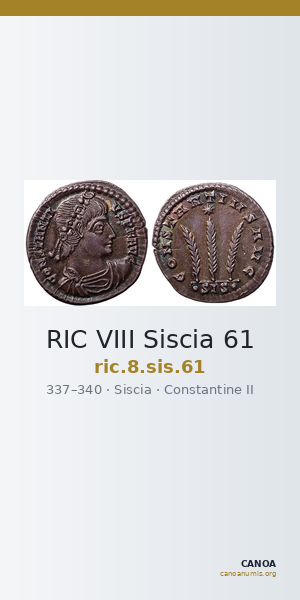 RIC VIII Siscia 61 — CANOA
