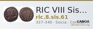 RIC VIII Siscia 61 — CANOA