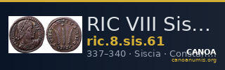 RIC VIII Siscia 61 — CANOA