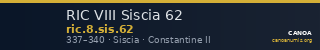 RIC VIII Siscia 62 — CANOA