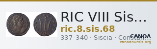 RIC VIII Siscia 68 — CANOA