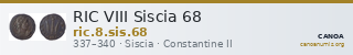 RIC VIII Siscia 68 — CANOA