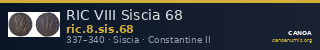 RIC VIII Siscia 68 — CANOA