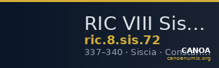 RIC VIII Siscia 72 — CANOA