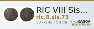 RIC VIII Siscia 73 — CANOA
