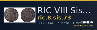 RIC VIII Siscia 73 — CANOA
