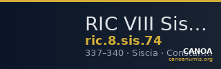 RIC VIII Siscia 74 — CANOA