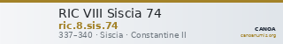 RIC VIII Siscia 74 — CANOA