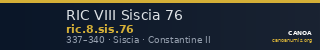 RIC VIII Siscia 76 — CANOA