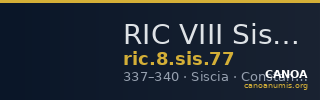 RIC VIII Siscia 77 — CANOA