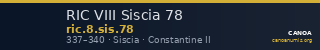 RIC VIII Siscia 78 — CANOA