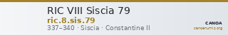 RIC VIII Siscia 79 — CANOA
