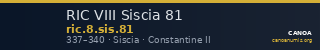 RIC VIII Siscia 81 — CANOA