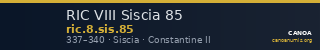 RIC VIII Siscia 85 — CANOA