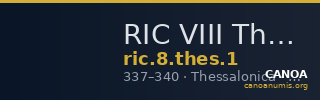 RIC VIII Thessalonica 1 — CANOA