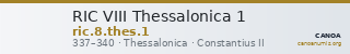 RIC VIII Thessalonica 1 — CANOA
