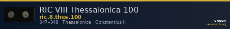 RIC VIII Thessalonica 100 — CANOA