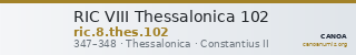 RIC VIII Thessalonica 102 — CANOA