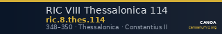 RIC VIII Thessalonica 114 — CANOA