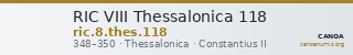 RIC VIII Thessalonica 118 — CANOA