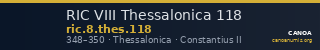 RIC VIII Thessalonica 118 — CANOA