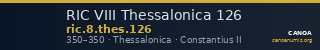 RIC VIII Thessalonica 126 — CANOA