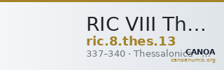 RIC VIII Thessalonica 13 — CANOA