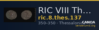RIC VIII Thessalonica 137 — CANOA