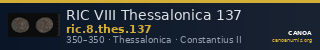 RIC VIII Thessalonica 137 — CANOA