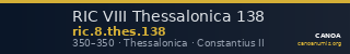 RIC VIII Thessalonica 138 — CANOA