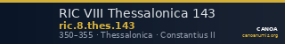 RIC VIII Thessalonica 143 — CANOA
